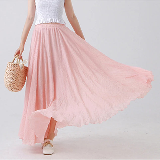 Elegant High-Waisted  Long Skirt for Women - Various Colors