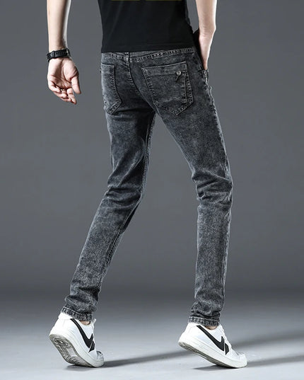 Men's Skinny Jeans Retro Washed Slim Fit - Classic Style