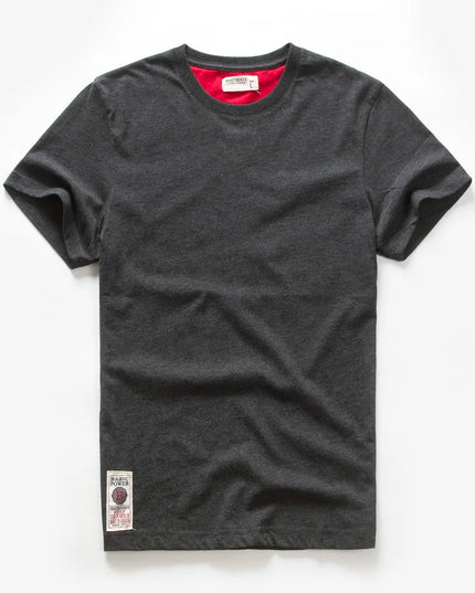 Men's Cotton Casual T-Shirt - Basic O-Neck Tee
