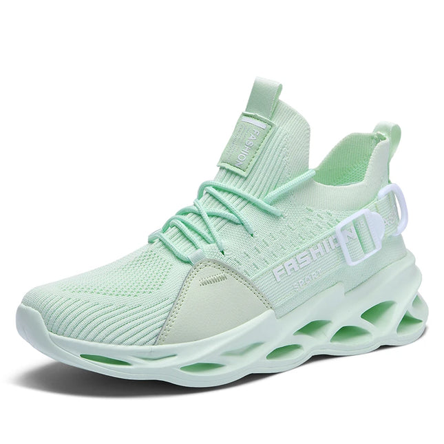 Men's Lightweight Fluorescent Running Sneakers - Breathable, Comfortable, Non-Slip