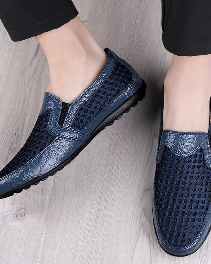 Men's Breathable Mesh Loafers – Lightweight, Non-Slip Outdoor Walking Shoes