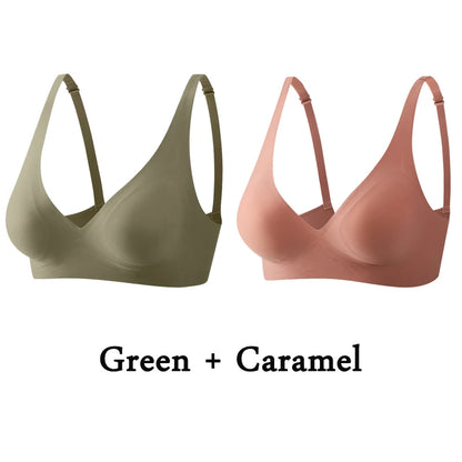 2-Pack Women’s Plus Size Seamless Wireless Bra