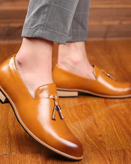 Premium Men's Faux Leather Slip On Shoes - Various Colors
