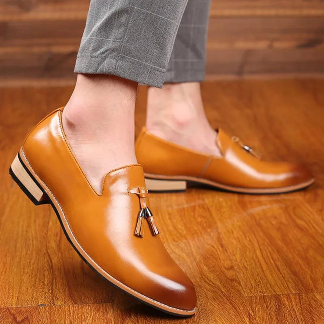 Premium Men's Faux Leather Slip On Shoes - Various Colors