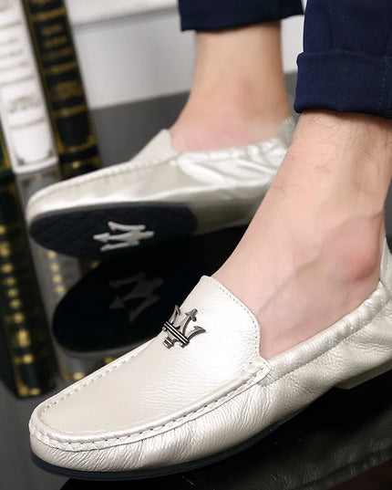 Men's Casual Slip-On Loafers in Genuine Leather