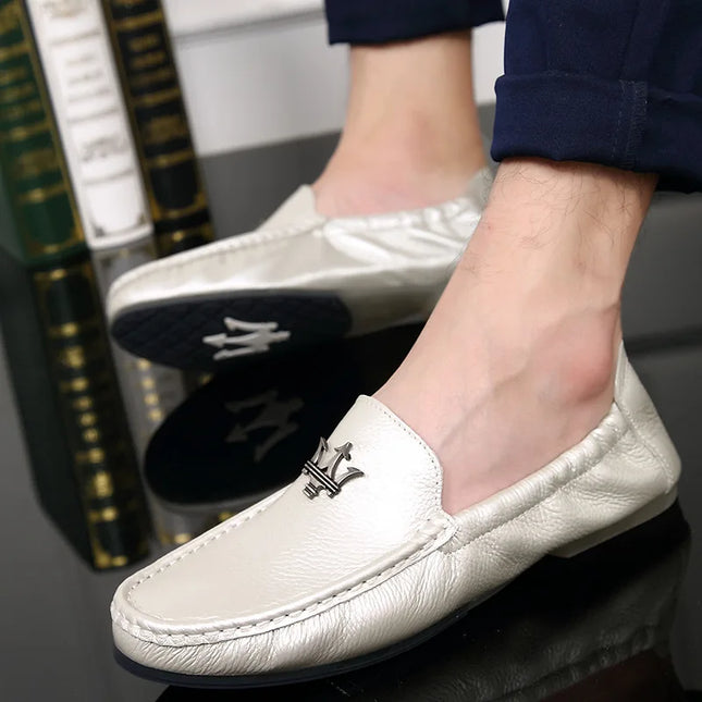 Men's Casual Slip-On Loafers in Genuine Leather