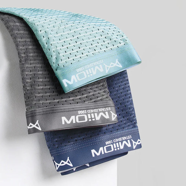MiiOW Men's 3-Pack Mesh Boxer Briefs