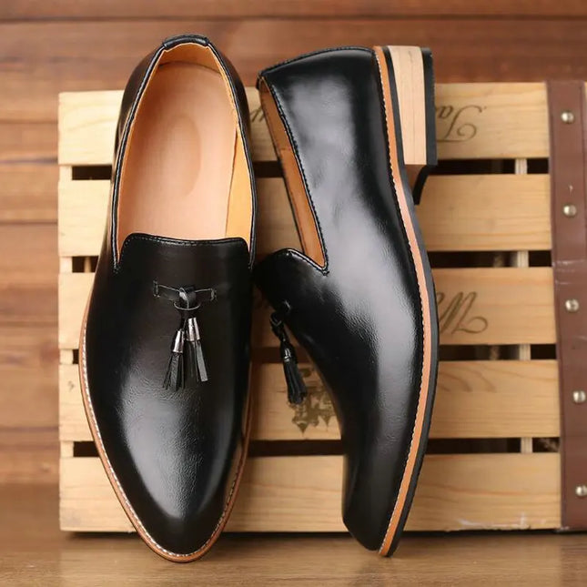 Premium Men's Faux Leather Slip On Shoes - Various Colors
