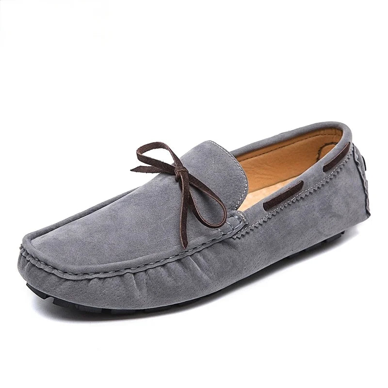 Men's Leather Loafers - Slip-On Flats, Lightweight Casual Shoes