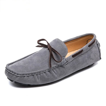 Men's Leather Loafers - Slip-On Flats, Lightweight Casual Shoes