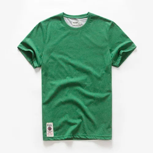 Men's Cotton Casual T-Shirt - Basic O-Neck Tee