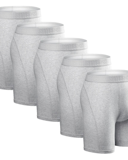 5 Pack Men's Cotton Boxer Shorts – Comfortable Breathable Men's Underwear Set