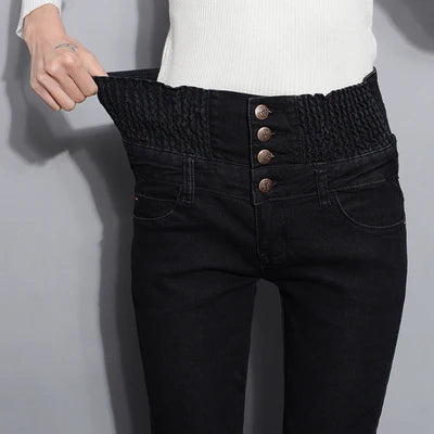 Women's High Waist Skinny Denim Jeans - High Elastic & Stretchy Fit for Women