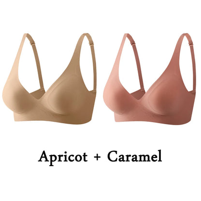 2-Pack Women’s Plus Size Seamless Wireless Bra