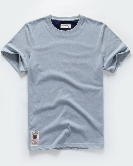 Men's Cotton Casual T-Shirt - Basic O-Neck Tee