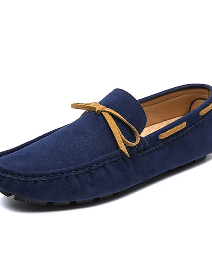 Men's Leather Loafers - Slip-On Flats, Lightweight Casual Shoes