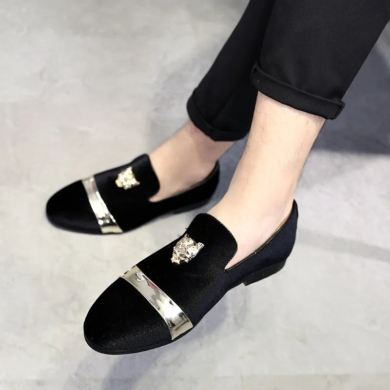 Men's Fashion Loafers With Stylish Metal Studs- Various Colors
