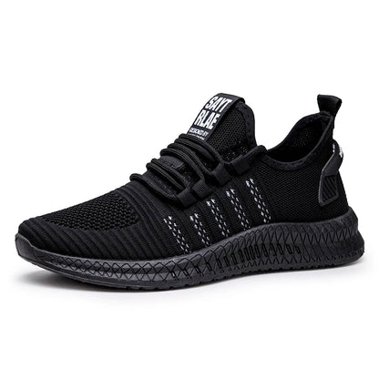 Men’s Breathable Mesh Casual Sneakers – Lightweight Lace-up Athletic Shoes