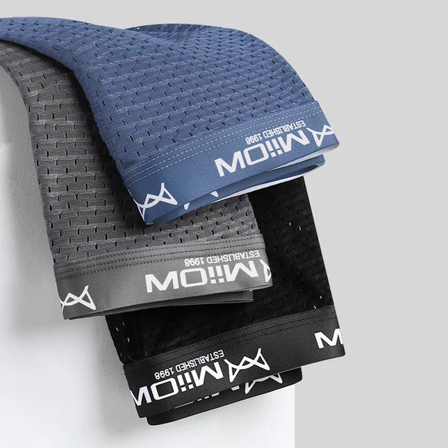 MiiOW Men's 3-Pack Mesh Boxer Briefs