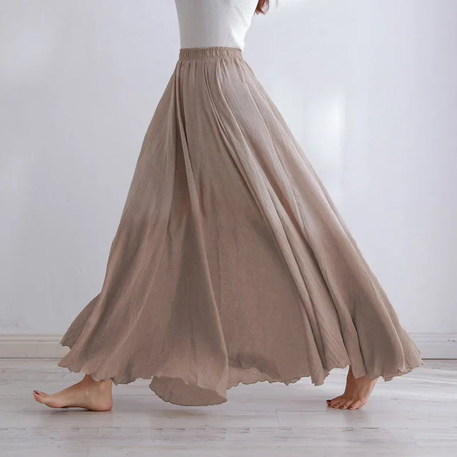 Elegant High-Waisted  Long Skirt for Women - Various Colors