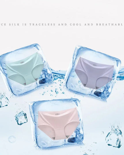 10-Piece Set of Women's Comfortable Silk Satin Panties