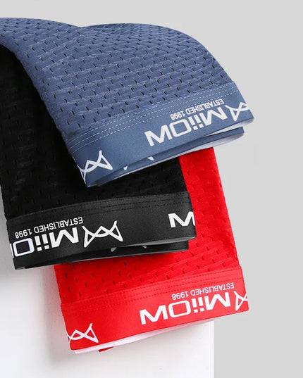 MiiOW Men's 3-Pack Mesh Boxer Briefs