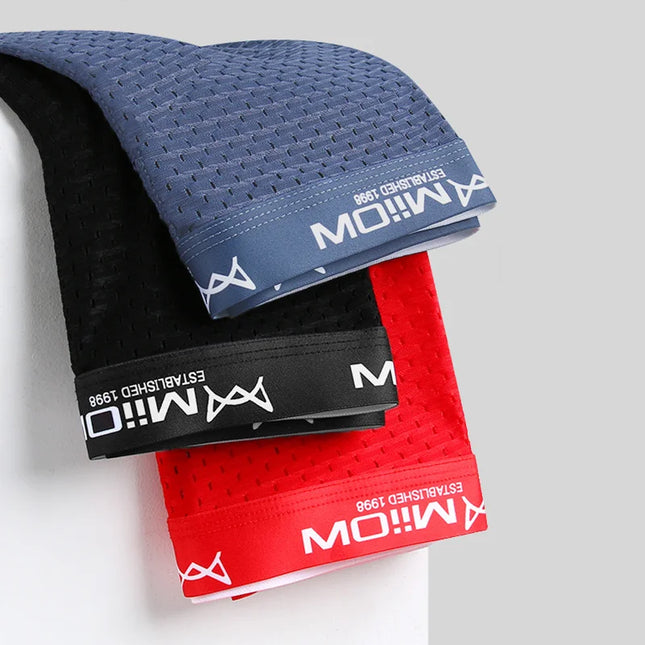 MiiOW Men's 3-Pack Mesh Boxer Briefs