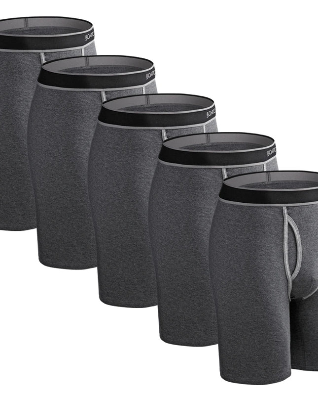 5 Pack Men's Cotton Boxer Shorts – Comfortable Breathable Men's Underwear Set