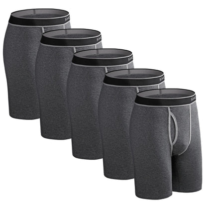 5 Pack Men's Cotton Boxer Shorts – Comfortable Breathable Men's Underwear Set