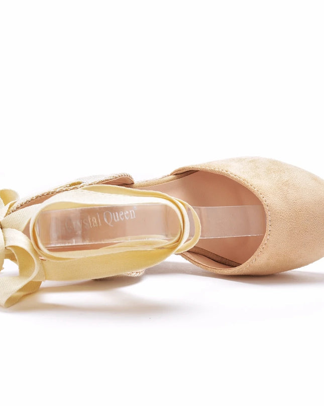 Stylish Closed-Toe Bandage  Wedge Sandals for Women