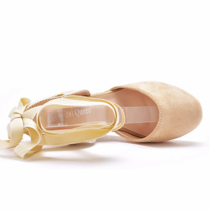 Stylish Closed-Toe Bandage  Wedge Sandals for Women