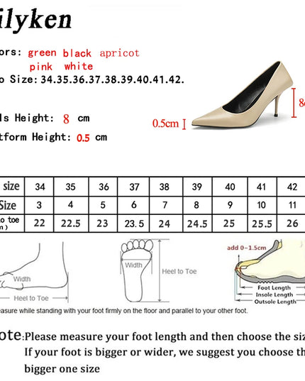 Eiyken Elegant Pointed Toe Slip-On High Heels for Women