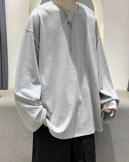 Men's Loose Fit Long Sleeve Casual Sweatshirt