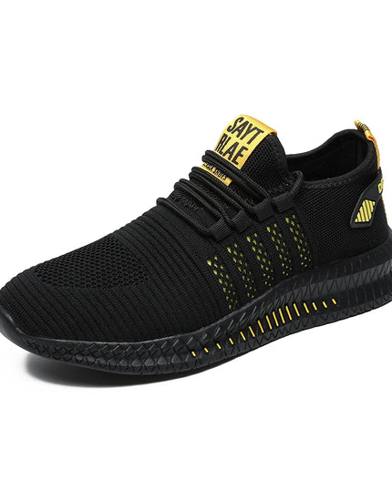 Men’s Breathable Mesh Casual Sneakers – Lightweight Lace-up Athletic Shoes