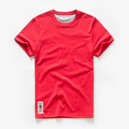 Men's Cotton Casual T-Shirt - Basic O-Neck Tee