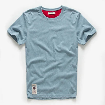 Men's Cotton Casual T-Shirt - Basic O-Neck Tee