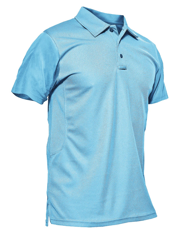 Vibrant Men's Short Sleeve Polo T-Shirt - Quick Dry Fashion Tee