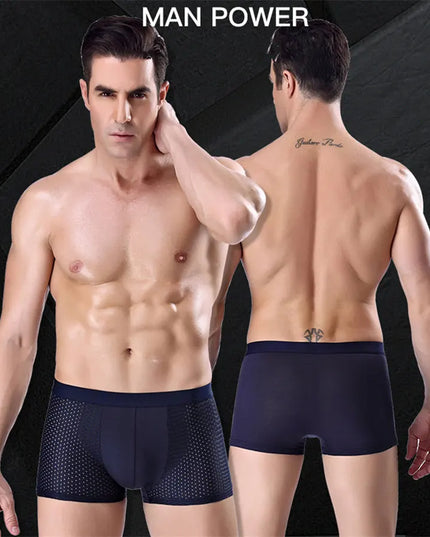 8-Piece Men's Mesh Transparent Boxer Briefs Set - Breathable & Stylish Underwear for Men