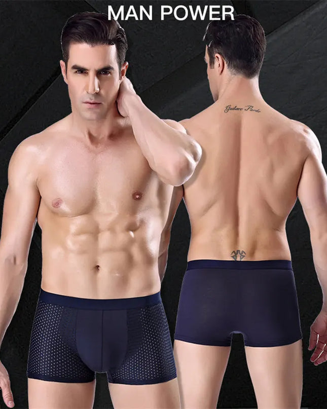 8-Piece Men's Mesh Transparent Boxer Briefs Set - Breathable & Stylish Underwear for Men