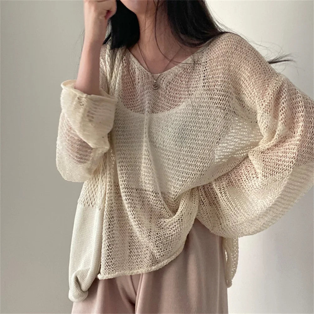 Women's Hollow-Out Casual Sweater