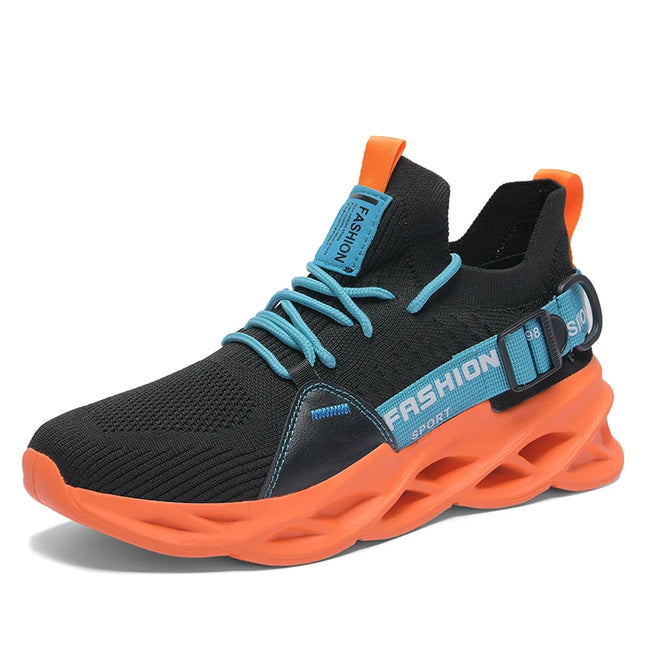 Men's Lightweight Fluorescent Running Sneakers - Breathable, Comfortable, Non-Slip