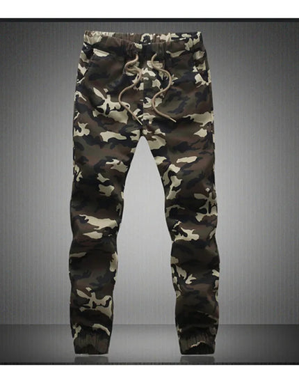 Men's Camouflage Jogger Pants - Comfortable Cotton Cargo Trousers for Men