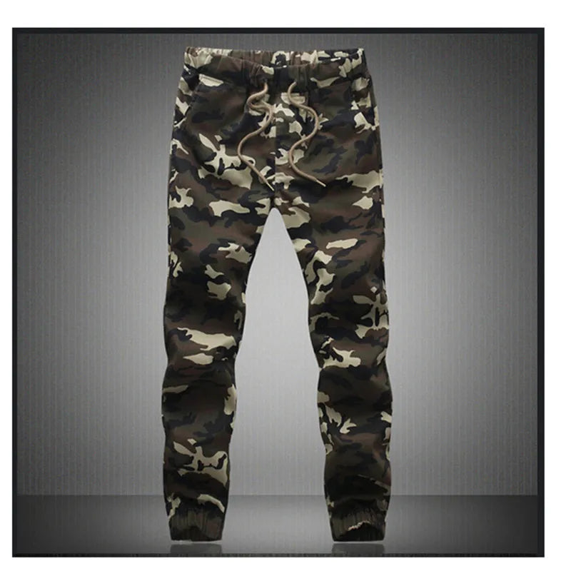 Men's Camouflage Jogger Pants - Comfortable Cotton Cargo Trousers for Men