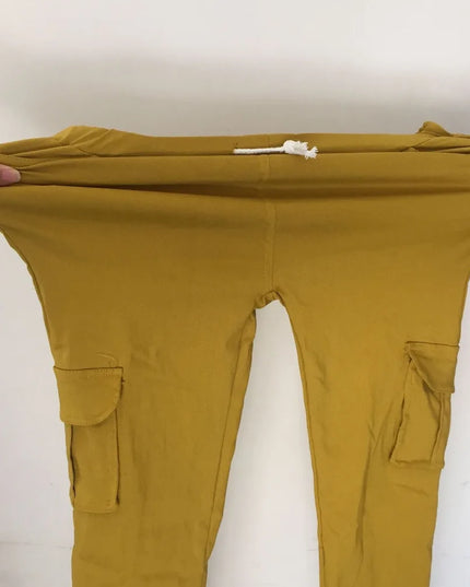 Elastic Skinny Pencil Pants for Women with High Waist and Cargo Style