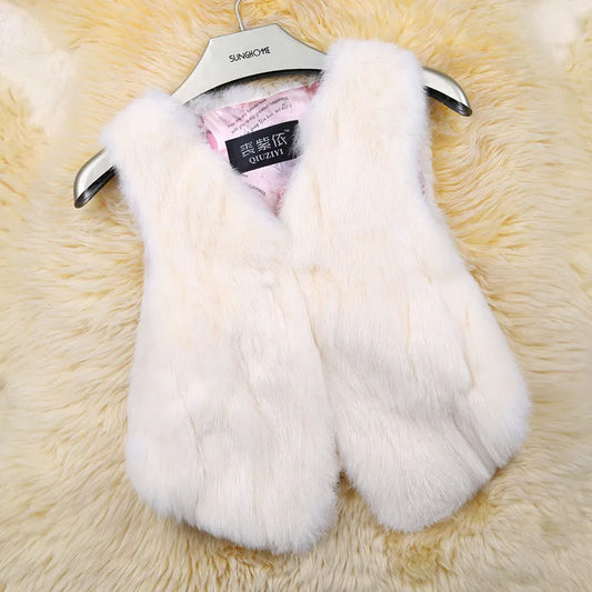Women's Rabbit Fur Gilet - Luxury Fuzzy Vest