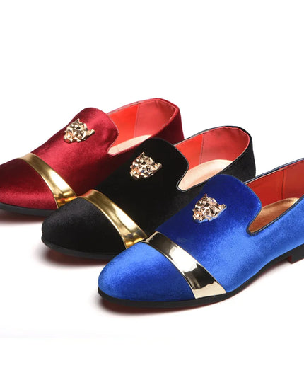 Men's Fashion Loafers With Stylish Metal Studs- Various Colors