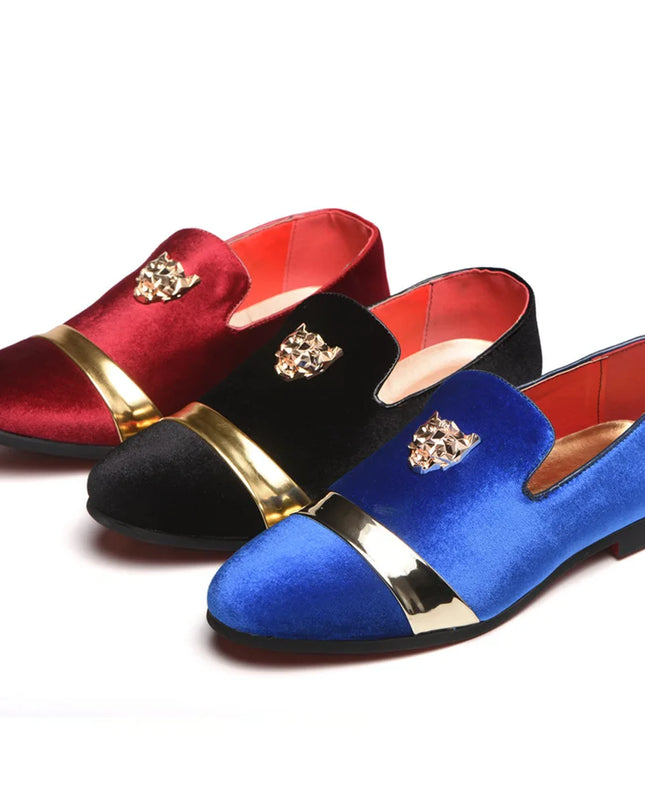 Men's Fashion Loafers With Stylish Metal Studs- Various Colors