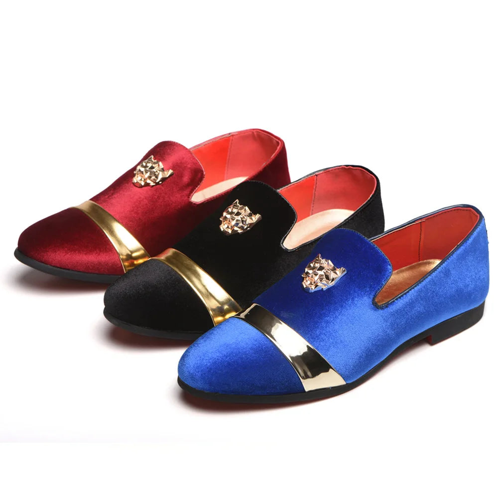 Men's Fashion Loafers With Stylish Metal Studs- Various Colors