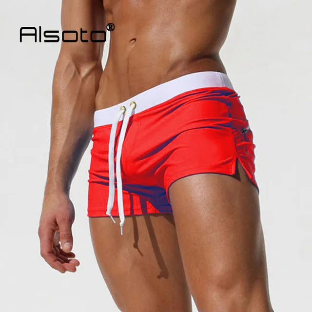 ALSOTO Men's Swim Drawstring Shorts