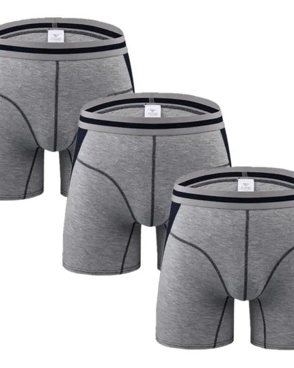 3-Pack Men's Boxer Briefs - Comfortable Long Boxers for Men